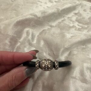 Brighton Black and Silver Beaded Bracelet